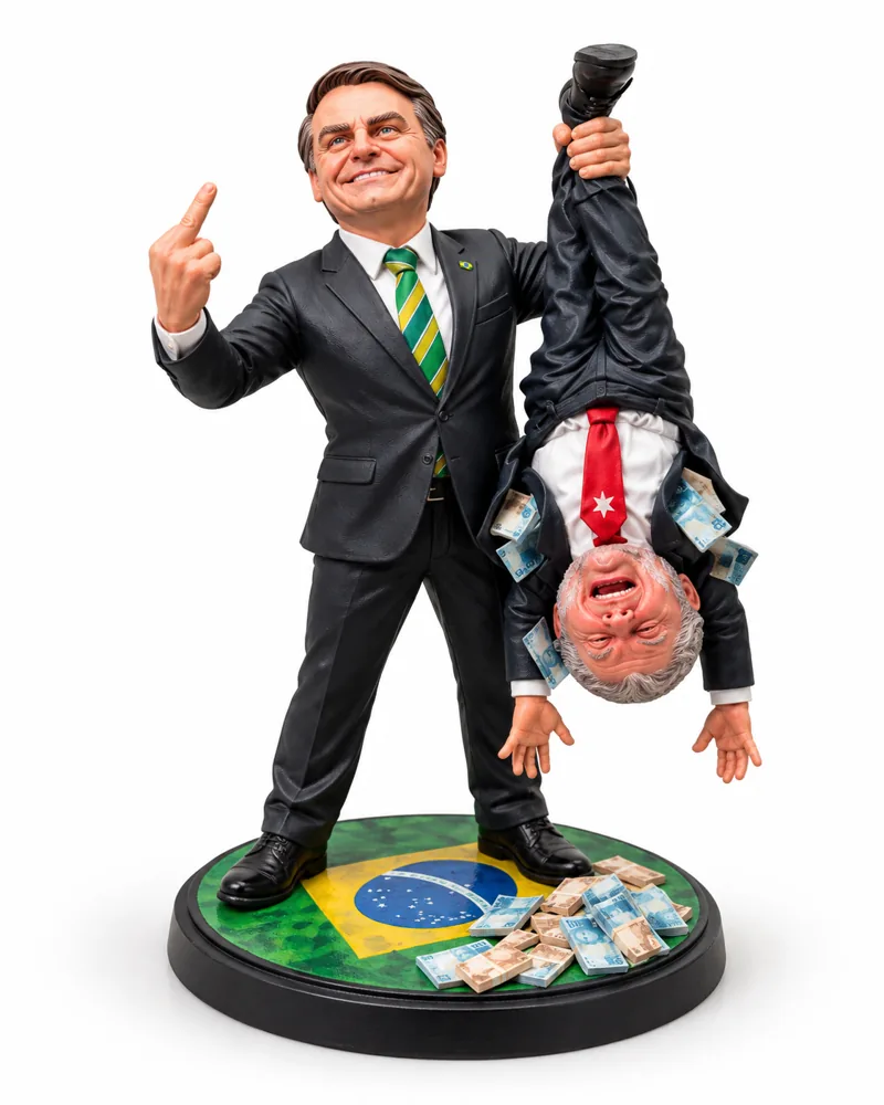 Estatueta 3D Jair Bolsonaro Anti PT